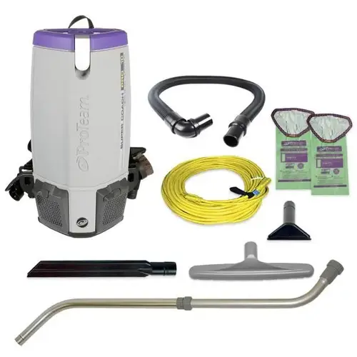 Super Coach Pro 10 120 Volt 10 Quart Backpack Vacuum W/ Xover Performance Telescoping Wand Tool Kit