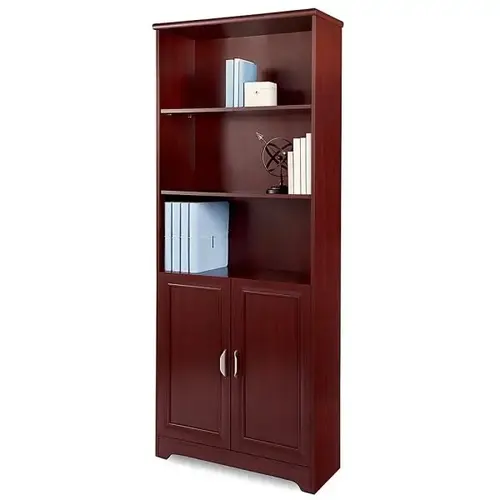 Magellan Collection 5-Shelf Classic Cherry Bookcase With Doors Magellan Collection 5-Shelf Classic Cherry Bookcase With Doors