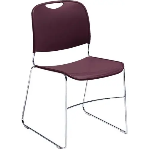 Ultra Compact Plastic Stack Chair Wine