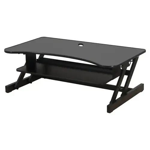 Deluxe Sit To Stand Desk Riser, Black, 16.31" Maximum Rise Deluxe Sit To Stand Desk Riser, Black, 16.31" Maximum Rise