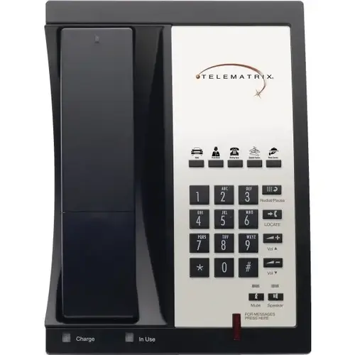 Single Line Black Telephone