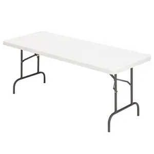 Realspace 81838 Molded Plastic Top Folding Table 8 ft W