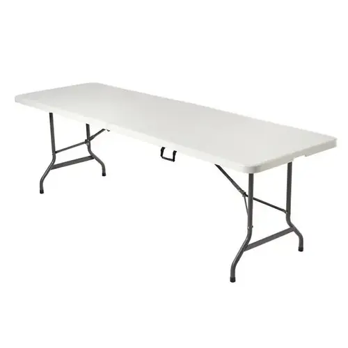 Platinum Molded Plastic Top Folding Table 8 ftW