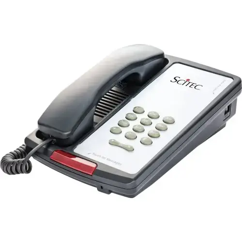 Scitec Single Line Black Telephone