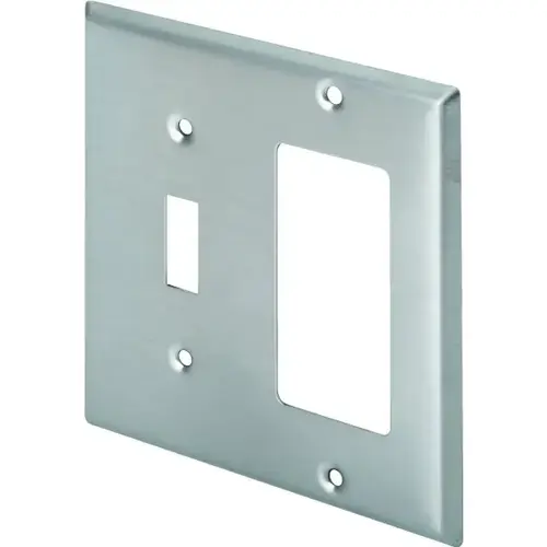 Standard 2-Gang Toggle/Decorator Stainless Steel Wall Plate