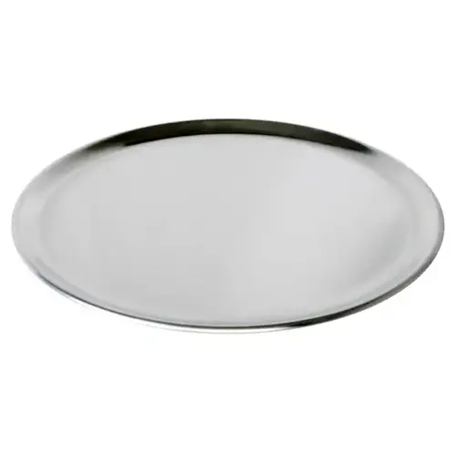 Aluminum Coupe Style Solid Pizza Tray 12 Inches