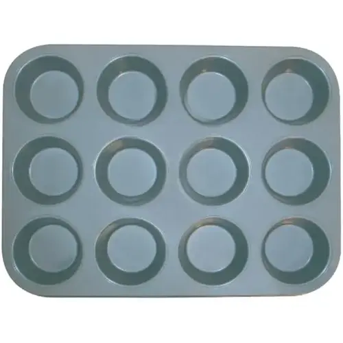 Carbon Steel 12-Cup Non-Stick Muffin Pan 14 X 10-3/4 Inches Carbon Steel 12-Cup Non-Stick Muffin Pan 14 X 10-3/4 Inches