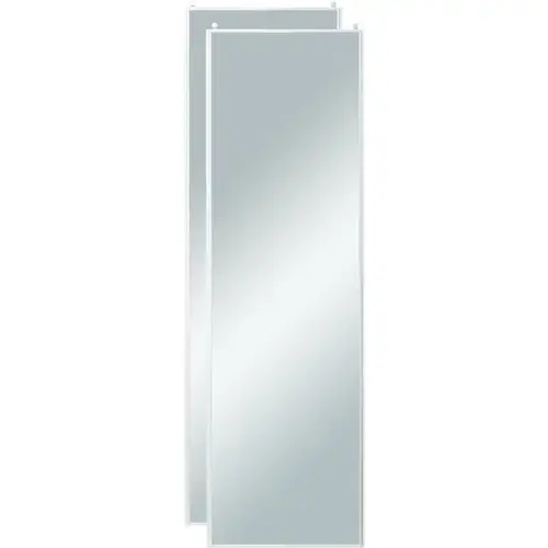 72" X 80-1/2" White Framed Mirror Closet Door, 230 Series