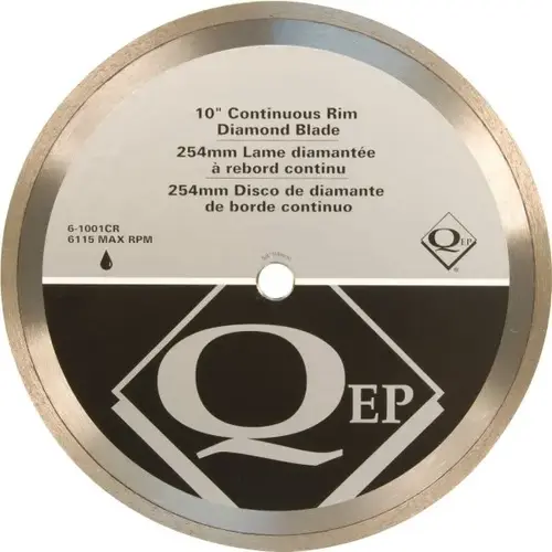 10 Continuous Rim Diamond Tile Saw Blade For Wet Cutting, #6-1001cr 10 Continuous Rim Diamond Tile Saw Blade For Wet Cutting, #6-1001cr
