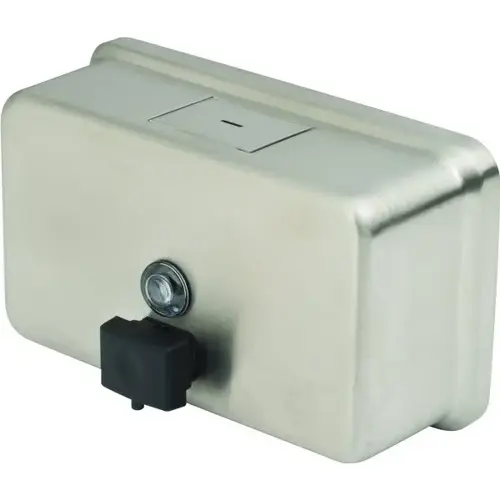 Wide Horizontal-Mount Soap Dispenser (Stainless Steel)