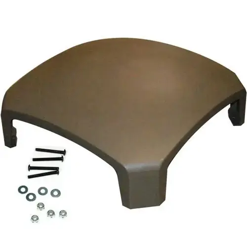 Dome Top W/ Hardware For Landmark Waste Receptacle (Driftwood)