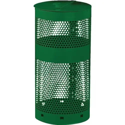 10 Gallon Pet Waste Green Receptacle With Lid
