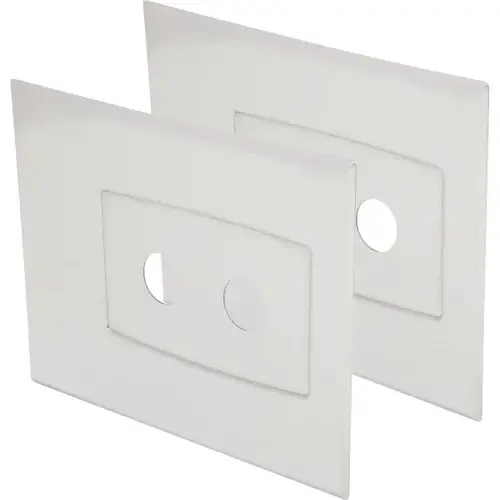 Contour Oval Curved Shower Rod Cover Plate Polished Stainless Pair Of 2