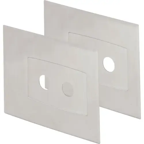 Contour Oval Curved Shower Rod Cover Plate Satin Stainless Pair Of 2 Brushed Nickel