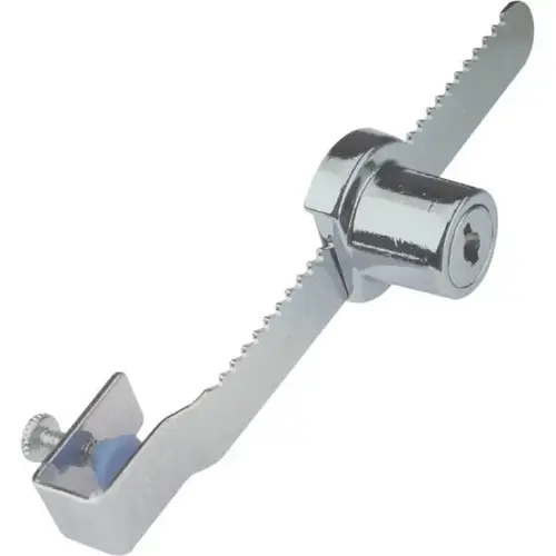 Showcase Window Key Lock, 9/16in X 5-1/2in, 5/16in Glass Chrome Showcase Window Key Lock, 9/16in X 5-1/2in, 5/16in Glass Chrome