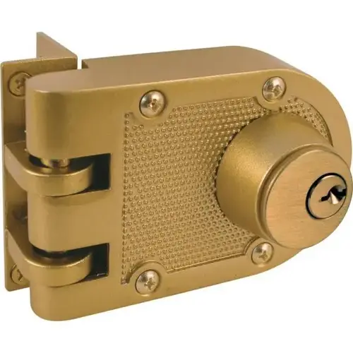 Jimmy-Resistant Deadlock Brass Color, Angle, Double Cylinder Jimmy-Resistant Deadlock Brass Color, Angle, Double Cylinder