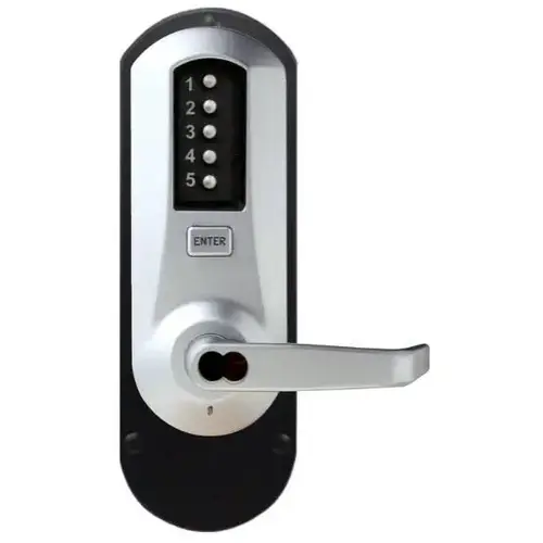 Exit Trim, Winston Lever, 6-Pin Lfic Prep, Less Core, Satin Chrome Exit Trim, Winston Lever, 6-Pin Lfic Prep, Less Core, Satin Chrome
