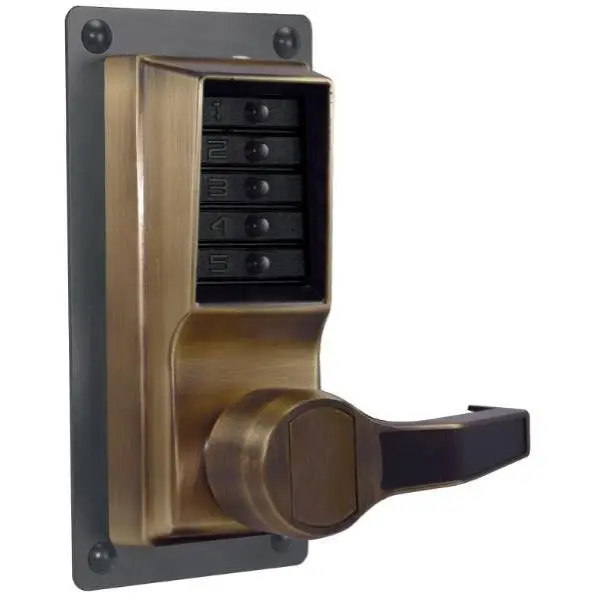 Dormakaba Commercial Hardware Exit Trim Lever Lock Right Hand Reverse Antique Brass LRP1010-05-41