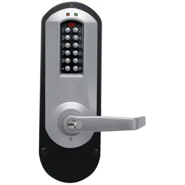 Dormakaba Commercial Hardware E-Plex 5000 Series Exit Trim Sfic Grade 1 Electronic Door Lock (6 7 Pin) Chrome E5010BWL-626-41