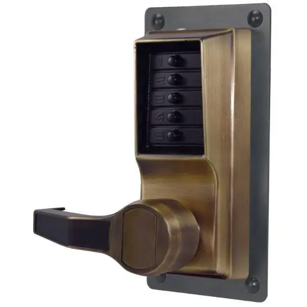 Dormakaba Commercial Hardware Exit Trim Lever Lock Combination Only Left Hand Reverse Antique Brass LLP1010-05-41