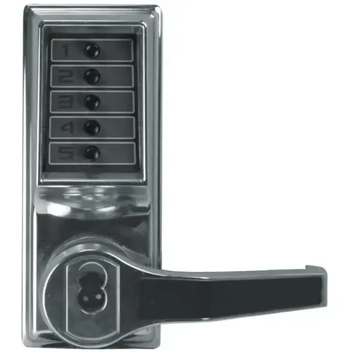 Cylindrical Lever Lock, Combination Entry, Key Override, Bright Chrome Cylindrical Lever Lock, Combination Entry, Key Override, Bright Chrome