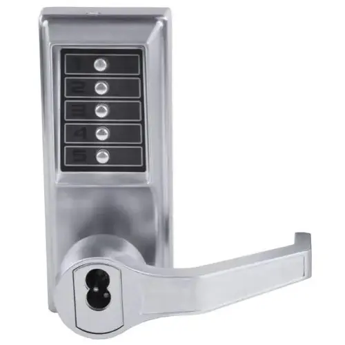 Mortise Combination Left Hand Reverse Lever Lock (Satin Chrome) Mortise Combination Left Hand Reverse Lever Lock (Satin Chrome)