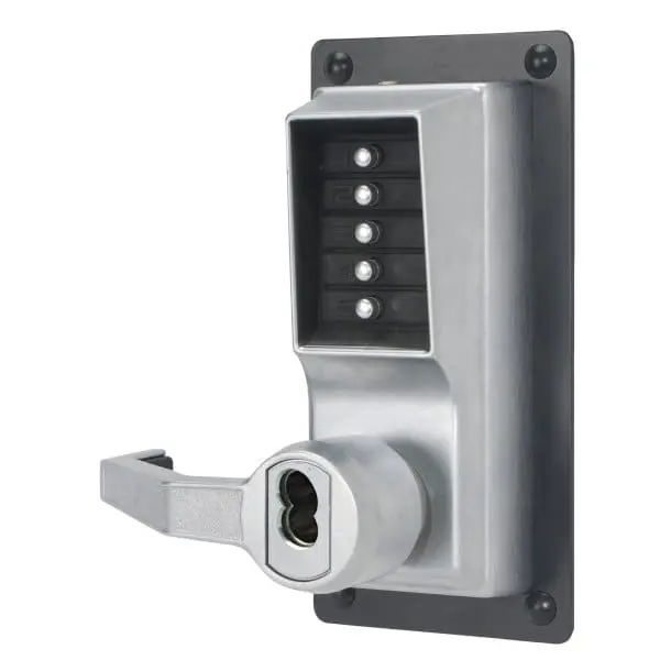 Dormakaba Commercial Hardware Satin Chrome Exit Trim Lever Lock Left Hand Reverse LLP1020M-26D-41 Dormakaba Commercial Hardware Satin Chrome Exit Trim Lever Lock Left Hand Reverse LLP1020M-26D-41