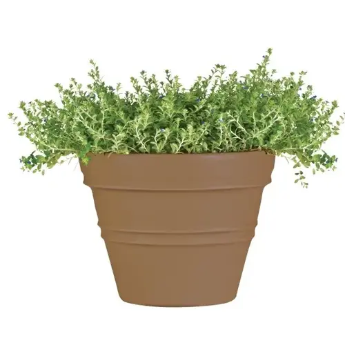 Classic Look Rolled Rim Planter, 47 Diameter, Brown Classic Look Rolled Rim Planter, 47 Diameter, Brown