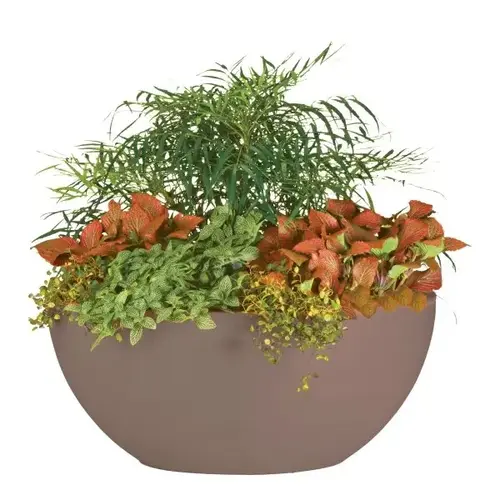Classic Look Flat Bottom Planter, 11 X 27-1/2, Taupe Classic Look Flat Bottom Planter, 11 X 27-1/2, Taupe