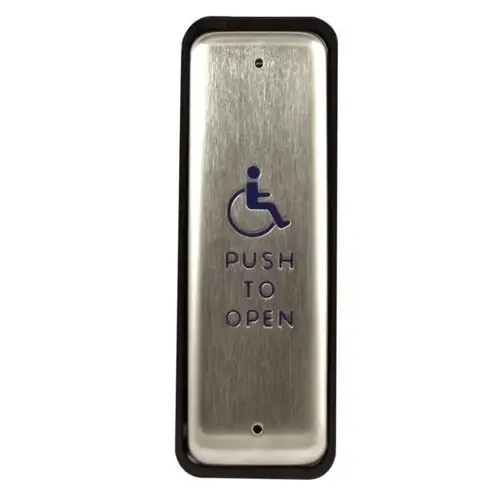 - Activation Plate, Blue Handicap Logo, 4-3/4 Inches, Rectangular Shaped