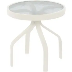 WINDWARD DESIGN GROUP WT1818A-201 18" Round Acrylic Top End Table White