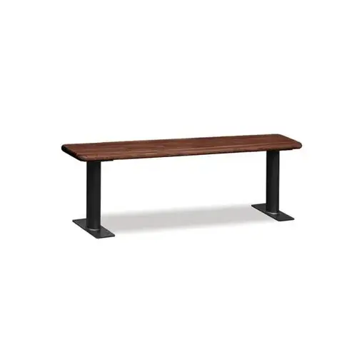 Wood Locker Bench 60 Inches Dark Finish