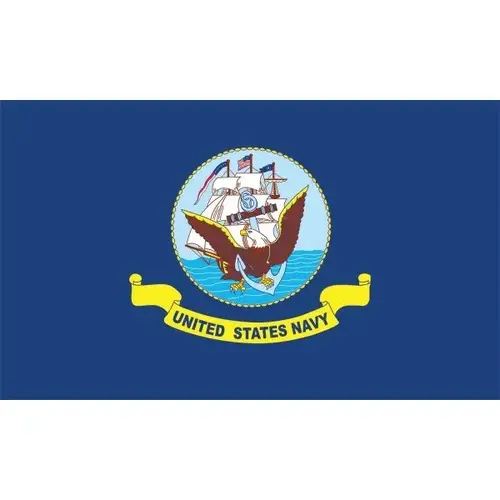 United States Navy Classic Military Flag, Heavy Duty Nylon, 5 ft X 3 ft United States Navy Classic Military Flag, Heavy Duty Nylon, 5 ft X 3 ft