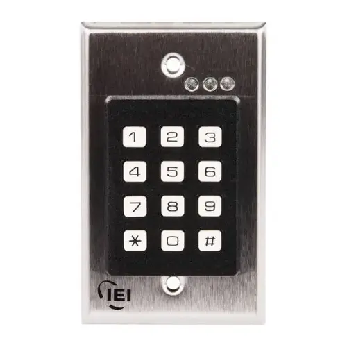 Keypad, Satin Stainless Steel, Indoor Flush-Mounted,120 Users Keypad, Satin Stainless Steel, Indoor Flush-Mounted,120 Users