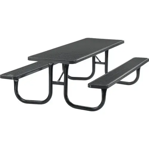 Table 6 ft Expanded Metal Rectangular - Black Table 6 ft Expanded Metal Rectangular - Black