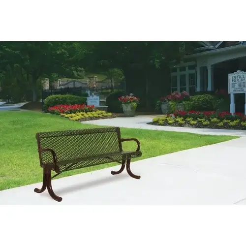 6 ft Portable Courtyard Park Bench - Black