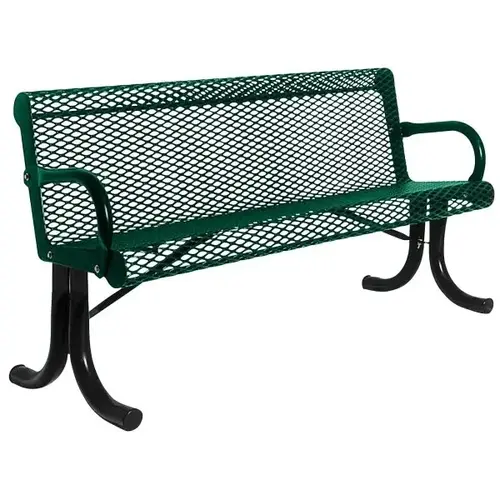 6 ft Portable Courtyard Park Bench - Green