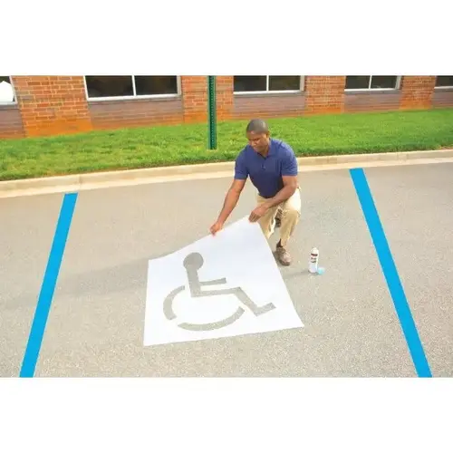 Handicap Symbol Parking Lot Stencil, Small Handicap Symbol Parking Lot Stencil, Small