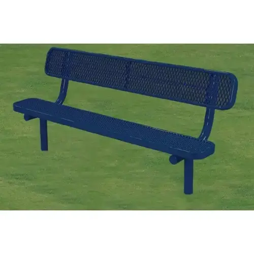 Bench 6 ft In Ground Park Bench, Ultra Blue Bench 6 ft In Ground Park Bench, Ultra Blue