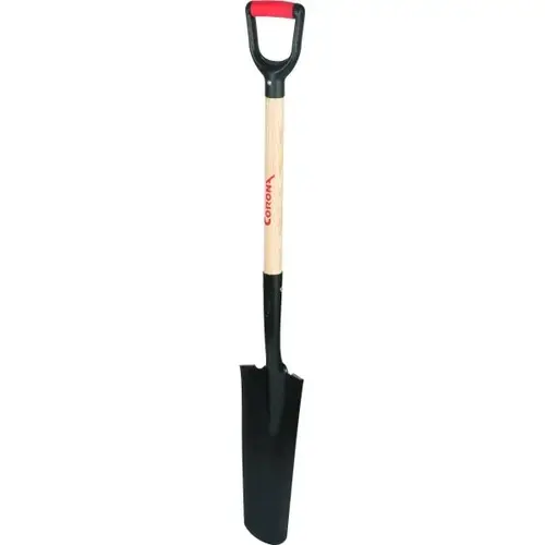 30" Hollow-Back Drain Spade- Ash Wood Handle