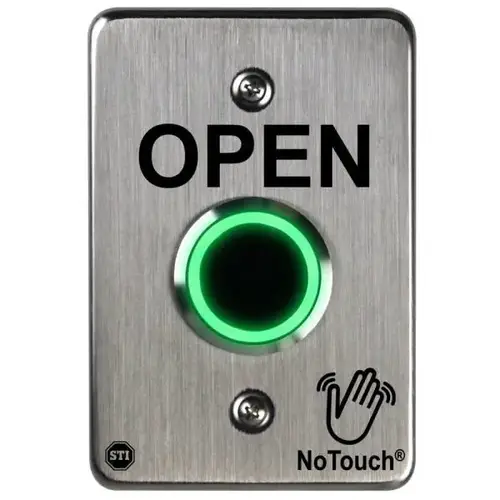 Notouch Stainless Steel Button, Us Single-Gang, Open Label Notouch Stainless Steel Button, Us Single-Gang, Open Label