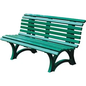 XPEDX 10919055 Florida Park Bench, Green Plastic Resin, 10919055