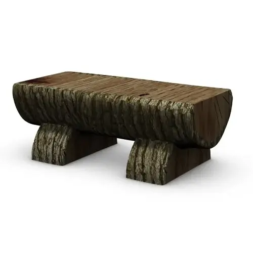 By Ultraplay Log Bench, Gfrc Construction, 4 ft X 2 ft By Ultraplay Log Bench, Gfrc Construction, 4 ft X 2 ft