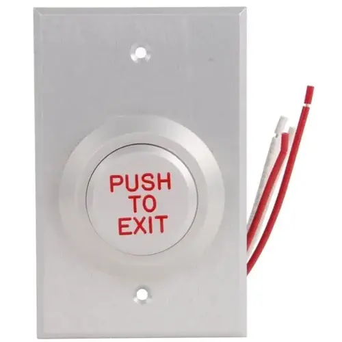5287 Heavy Duty Push Button Dpst-Pneumatic Timer Push To Exit Red Stainless Steel 5287 Heavy Duty Push Button Dpst-Pneumatic Timer Push To Exit Red Stainless Steel