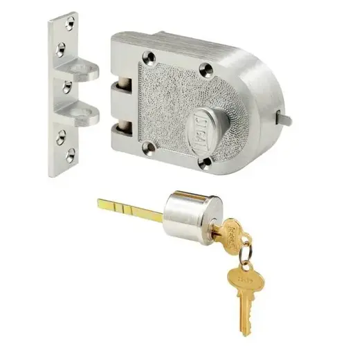 Single Cylinder Deadbolt In Bronze Construction, 4-1/2in., Brushed Chrome Single Cylinder Deadbolt In Bronze Construction, 4-1/2in., Brushed Chrome