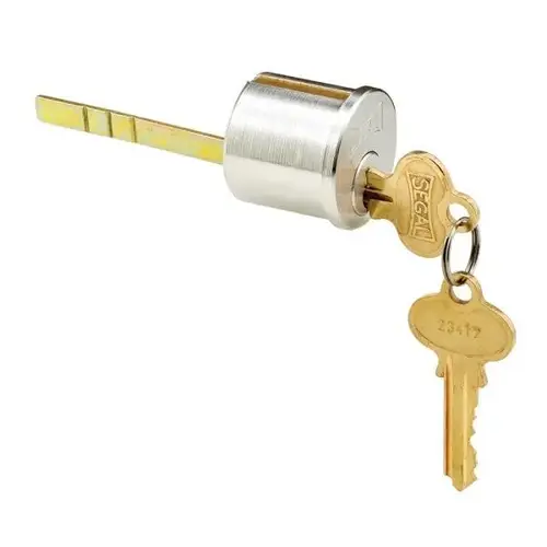 Replacement Deadbolt Cylinder In Brushed Chrome Finish Replacement Deadbolt Cylinder In Brushed Chrome Finish