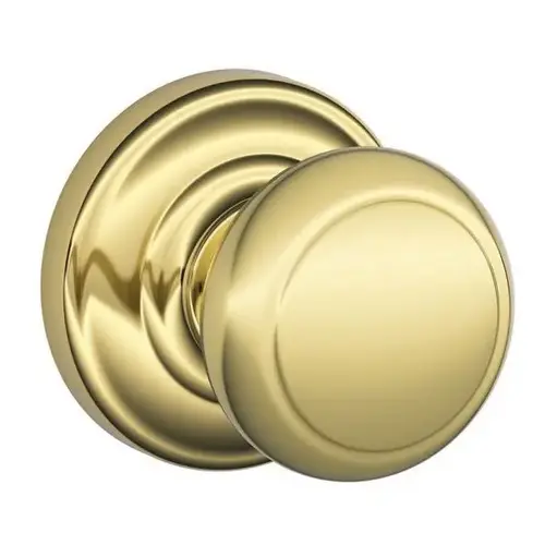 F-Series Lock F10 Passage Andover Knob Style (Bright Brass) F-Series Lock F10 Passage Andover Knob Style (Bright Brass)