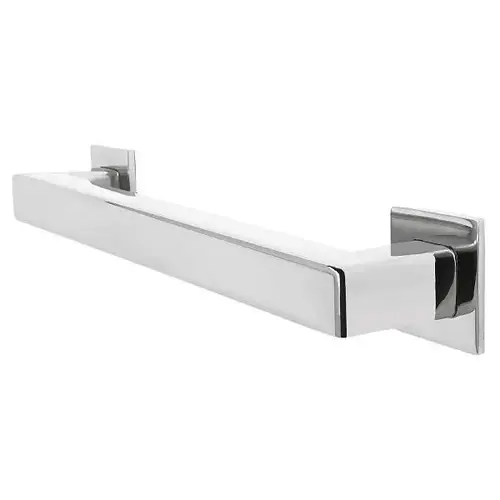 Decorative Square ADA Grab Bar 12 X 1.25" Bright Polished Ss Decorative Square ADA Grab Bar 12 X 1.25" Bright Polished Ss