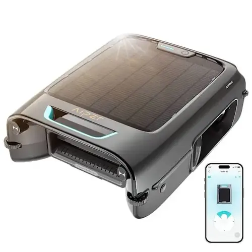 Surfer S2 24/7 Solar-Powered Automatic Robotic Pool Cleaner,debrisguard, Gray