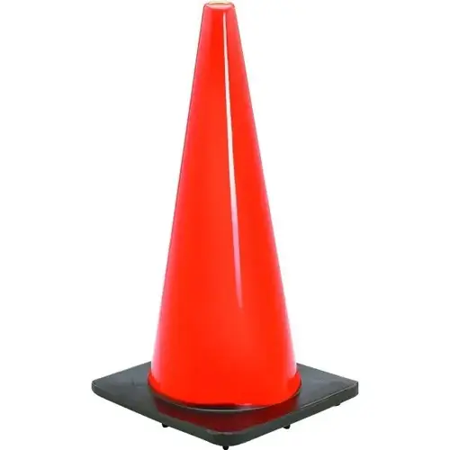 18" Bright Orange Pvc Traffic Cone